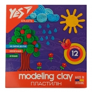 Пластилін YES Erudite 240г 12 кольорів  (540560)