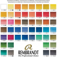 Набір акварельних фарб Rembrandt De Luxe 2,5 мл кювети 48 кольорів + пензель метал пенал (05838648)