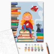 Картина за номерами BrushMe 30х40 см Книжкова фея (KBS0122)
