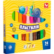 Пластилін круглий Школярик восковий 24 кольори (303110001-UA)