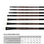 Пензель плоский синтетика Rosa Moon 1203F в асортименті