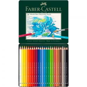 Набір акварельних олівців Faber-Castell Albrecht Durer 24 кольорів  в металевій коробціі (15438)