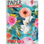 Альбом для акварелі SANTI Floristics А4 200г/м2 18 аркуш (742618)