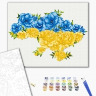 Картина за номерами BrushMe 40х50 см Квітуча Україна  (BS53081)