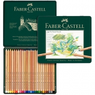 Набір пастельних олівців Faber-Castell 24 кольори в метал пеналі (112124)