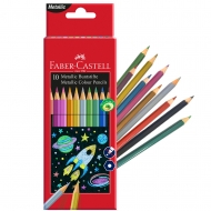 Набір кольорових олівців Faber-Castell металік 10 кольорів (201583)