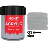 Фарба акрилова Monet 22 мл (G3) Сіра (20721G3)