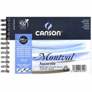 Альбом паперу для акварелі на спіралі Canson Montval 10,5*15,5 см 300 г/м2 12 арк (0807-154)