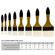 Пензель флейц щетина Rosa Amber 2306 коротка ручка в асортименті