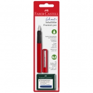 Ручка пір'яна + 6 патронів FaberCastell Червона (149812)