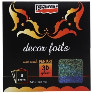 Поталь трансферна Pentart Голографія точки 14*14 см 5 аркушів (20744)