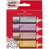 Набір маркерів Faber-Castell Textliner Metallic 4 шт (154640)