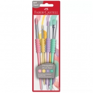 Набір пензликів пастельні кольори Faber-Castell 4 шт (481620)