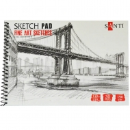 Альбом для графіки SANTI Fine art sketches А5 190 г/м2 20 арк (742621)