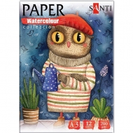 Набір акварельного паперу SANTI А3 200г/м2 Paper Watercolor Collection Wonderland 12 л. (742815)