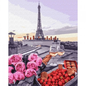 Картина за номерами BrushMe 40 * 50см Романтика в Парижі (GX23710)