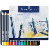 Набір олівців Faber-Castell GoldFaber 24 кольори метал. пенал (114724)