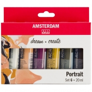 Набір акрилових фарб AMSTERDAM PORTRAIT 6*20 мл туби