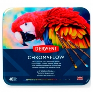 Набір кольорових олівців Chromaflow 48шт мет.коробка Derwent  (2306013)