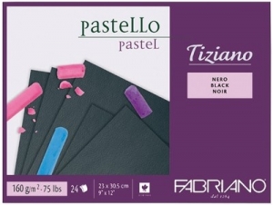 Cклейка для пастелі Fabriano Tiziano чорна A4 23*30,5см 160г/м2 24 аркуш  (46723305)