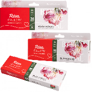 Набір акварельних фарб ROSA Gallery Botanical 36 кольорів 1,6 мл півкювети в пеналі (3404036), Rosa Набір акварельних фарб ROSA Gallery Botanical 36 кольорів 1,6 мл півкювети в пеналі (3404036)