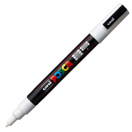 Маркер акриловий Uni Posca PC-3M 0,9-1,3 мм білий (PC3M01)