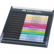Набір капілярних ручок-пензлів Faber-Castell Brush 12 пастельних кольорів (267420)