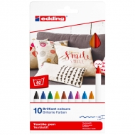 Набір маркерів для тканини Edding Textile 4600 1 мм набір Classic 10 кольорів (4600 / 10C)