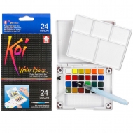 Набір акварельних фарб KOI Sakura SKETCHBOX 24 кол. кювету (XNCW-24N)
