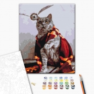 Картина за номерами BrushMe 40х50 см Котик ловець снітчу (BS36543)