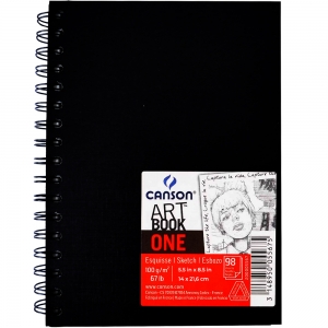 Скетчбук для эскизов на спирали Canson Art Book One 100 г/м2 14x21,6 см 80 л (0039-211)
