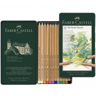 Набір пастельних олівців Faber-Castell 12 кольорів в метал пеналі (112112)