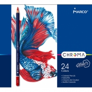 Набір олівців шестигранних Marco Chroma 24 кольори в метал.пеналі (8010-24TN)