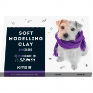 Пластилін восковий Kite Dogs 24 кольорів 480 г (K22-089)