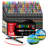 Набір акрилових маркерів FlySea Soft Brush 1-3 мм 168 кольори (FS49168)