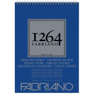 Альбом для малюнку на спіралі Fabriano1264 чорний папір А5 200 г/м2 20 арк (19100651)