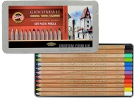 Набір пастельних олівців Koh-i-Noor GIOCONDA 8827 в  мет. коробці 12 кол (8827012005PL)