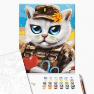 Картина за номерами BrushMe 40х50 см Котик лікар (BS53118)