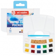 ВИВЕДЕНО Набір акварельних фарб ArtCreation Pocket box 12 кол 2,5 мл в пл + кисть + спонж (9022112M)
