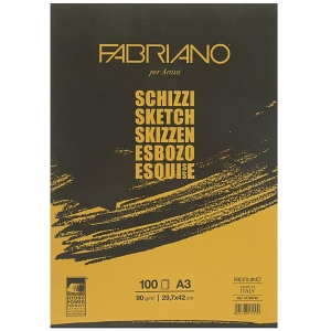Склеювання для ескізів Fabriano Schizzi Sketch A3 29,7*42 см 90г/м2 100 арк  (57729742)