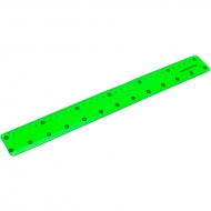 Лінійка 30 см PVC, гнучка, кольорова прозора, "FLEX"