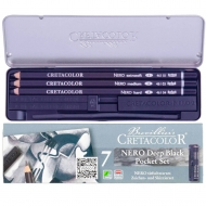 Набір вугілля натуральне Cretacolor Nero Pocket 7 шт в металевому корпусі(40008)