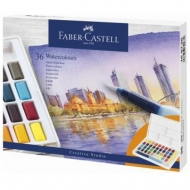 Набір акварельних фарб Faber-Castell 36 кольорів+пензлик-резервуар (169736)