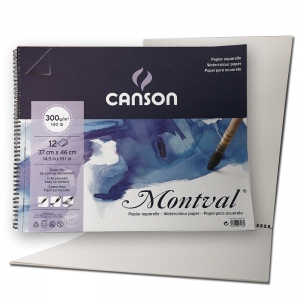 Альбом бумаги для акварели на спирали Montval (12) 300 г/м2 37х46 см