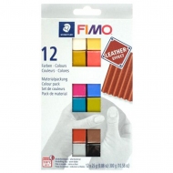 Набір пластики Fimo 12х25гр Leather-effect Colours (8013C12-2)