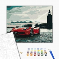 Картина за номерами BrushMe 40х50 см Багряна швидкість (BS52181)