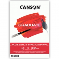 Блок паперу для акрила і  масла Canson Graduate Oil&Acrylic А5 14,8*21см 290г 20 арк (C400110379)