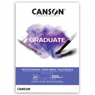 Блок паперу для міксованих технік Canson Graduate Mix Media А5 14,8х21см 200г 20 арк (C400110376)