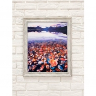 Багетна рама бароко в сріблі 4,5 см  BrushMe 40x50 см (RN42)