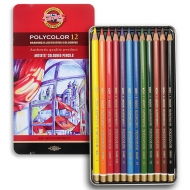 Набір кольорових олівців художніх Koh-i-Noor POLYCOLOR в метал 12 кольорів (3822012002PL)
